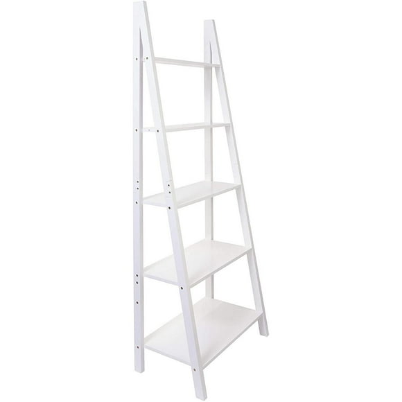 kieragrace Providence bibliothèque échelle Miller – Finition blanche mate, 5 niveaux, 180,34 x 63,5 x 45,72 cm (71 x 25 x 18 po)