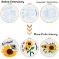 thumbnail image 3 of Kit de bordado Louise Maelys Sunflowers con aro para bordar, 3 of 7