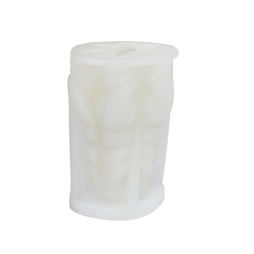 Silicone Candle Mold Candle Mold 3D Cylinder Plaster Epoxy Mold for DIY Soap Candle Making Wedding Decor