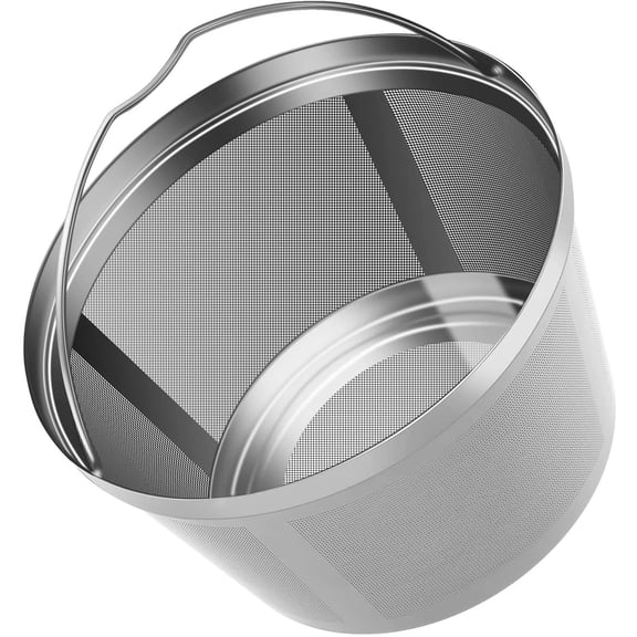 CZQ Stainless steel coffee filter, capacity 8-12 cups, reusable, large capacity