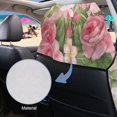 thumbnail image 5 of Garronmavis Pink Floral Butterfly Car Seat Towel Cover Stain Resistant Includes Storage Bag Stretchable Front Car Seat Protector for Most Cars SUV Trucks Sedan Van, 5 of 9