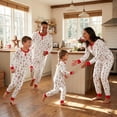 thumbnail image 3 of Christmas Family Pajamas Matching Set Santa Claus Tree Print Top Pant Sleepwear, 3 of 7
