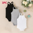 thumbnail image 2 of Timegard Toddler Baby Onesie 3pc Infant Boys Girls Sleeveless Cotton Comfy Outfits Clothes Unisex Solid Color, 2 of 8