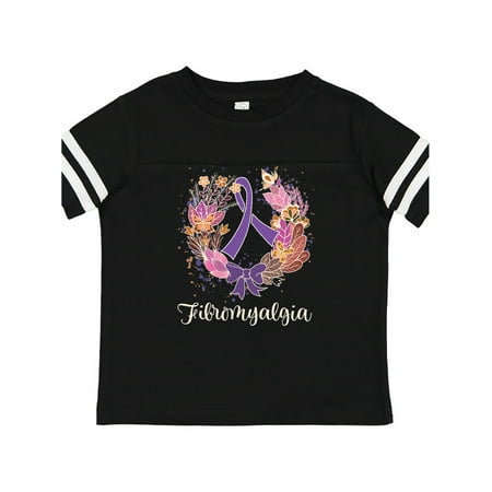 

Inktastic Fibromyalgia Awareness Ribbon Wreath Gift Toddler Toddler Girl T-Shirt