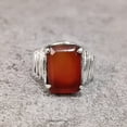 thumbnail image 2 of Red Onyx Ring, Silver Jewelry, 925 Silver Ring, Father's Day, AAA Natural Red Onyx, December Birthstone Ring, Heavy Mens Ring, Spiritual Healing Gemstone, Christmas, Gemstone Mens Ring, 2 of 5
