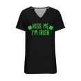 thumbnail image 4 of HongQid Womens St Patricks Day Shirt V Neck Irish Lucky Paddy's Day Graphic Short Sleeve Tee Tops, 4 of 4