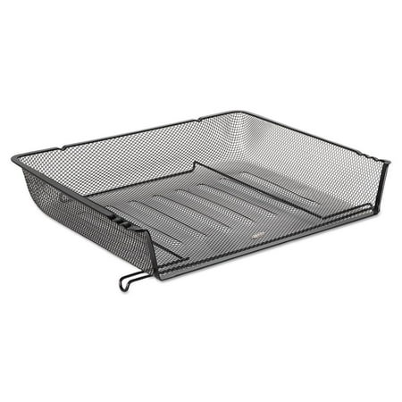 - Nestable Mesh Stacking Side Load Letter Tray, Wire, Black