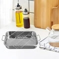 thumbnail image 2 of Stainless Steel Deep Roasting Tray Oven Pan Grill Rack Baking Roaster Tin Tray, 2 of 7