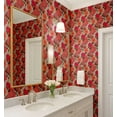 thumbnail image 4 of S4Sassy Papier Peint Amovible Imperméable Inspiré de la Nature, Finition Texturée, Roses Modernes Audacieuses pour Murs, Armoires, Commode, Rouleau de Papier Peint Vinyle Auto-Adhésif - Rose (25"X 120 Pouces), 4 of 8