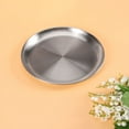 thumbnail image 1 of CHICHUMID Assiette de Barbecue en Acier Inoxydable Plateau de Cuisson Rond pour Fruits 1 Pcs Argent, 1 of 6