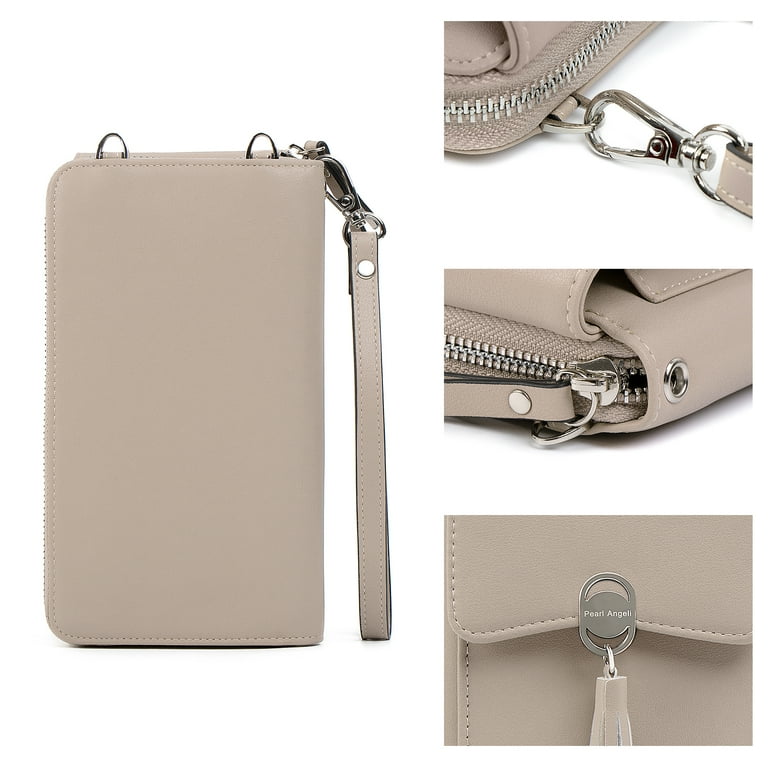 Pearl Angeli Crossbody Phone Bag Wallet RFID Women Wallet Zipper
