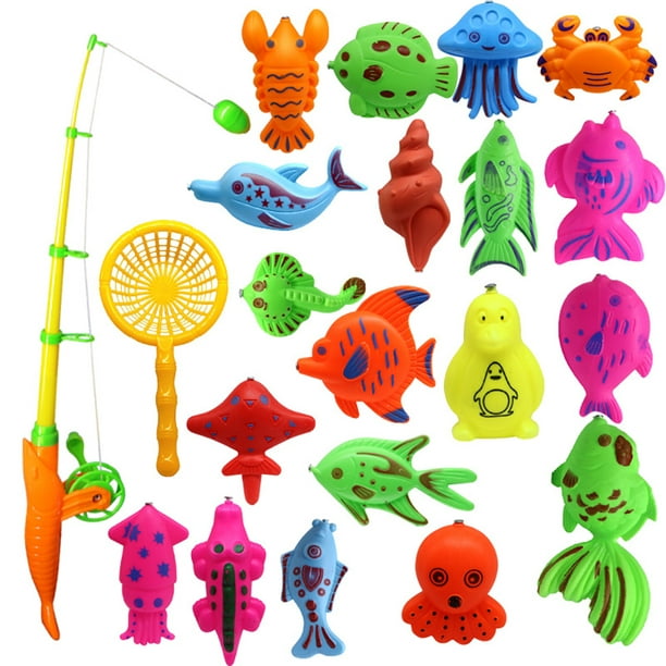 Magnetic Fishing Toy Set Baby Bath Toys Fishing Games Bathtub Toy for Kids  