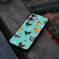 thumbnail image 4 of WIRESTER Shockproof Soft Rubber Cover Case for Apple iPhone 17 6.3" 2025, Barnyard Chicken Roosters Teal Background, 4 of 5
