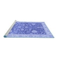 thumbnail image 2 of Ahgly Company Machine Washable Indoor Round Oriental Blue Traditional Area Rugs, 3' Round, 2 of 4