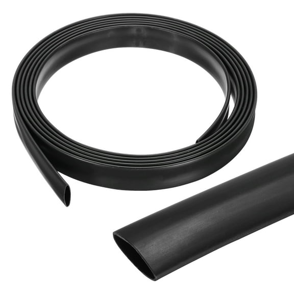 Uxcell 1/2 Inch Heat Shrink Tubing Waterproof, 3:1 Dual Wall Marine Adhesive Lined Industrial Heat Shrink Tube Wiring Wrap 10ft, Black