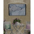 thumbnail image 6 of Outdoor TV Cover 40 to 43 Inch Weatherproof, Blue Marble Texture Waterproof TV Screen Protector for Outside Decor with Zipper and Pocket 40"L x 25"H , Abstract Silver Lines, 6 of 7