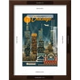 thumbnail image 3 of Chicago Illinois  Retro Skyline, Framed Art Print Wall Art by Lantern Press Sold by Art.Com, 3 of 6