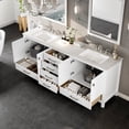 thumbnail image 5 of Eviva Aberdeen 84" Transitional White Bathroom Vanity with White Carrara Quartz Countertop, 5 of 7