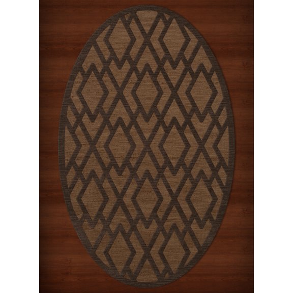Dalyn Dover Area Rug DV1 Dv1 Caramel Diamond Lines 9' x 12' Oval