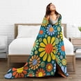 thumbnail image 5 of Yibo Boho Paisley Flowers Blanket Flannel Soft and Comfortable Anti-static Bed Sofa Blanket, 5 of 9