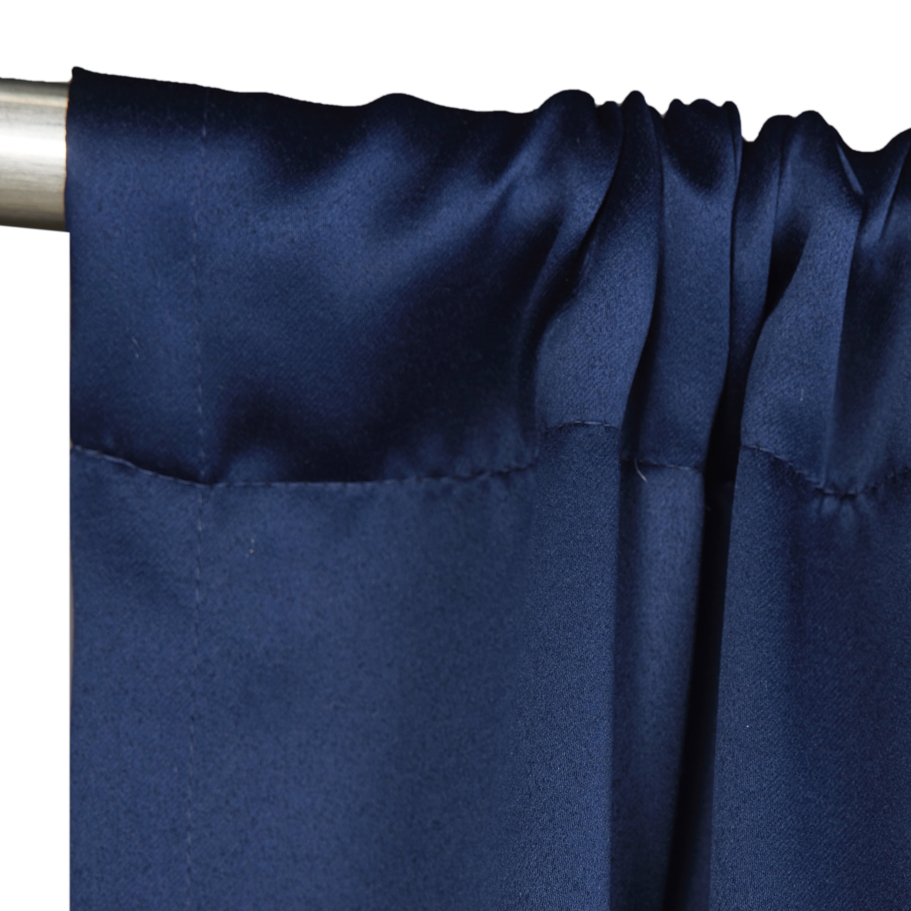 Your Zone Solid Blackout Curtain Panel Pair, Set of 2, Blue Cove, 30" W x 95" L