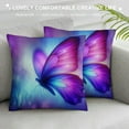 thumbnail image 3 of Nawypu Decorative Throw Pillow Cover Magical Purple Butterfly,Cushion Cover Case or Home Sofa Bedroom Living for Women Men, 3 of 5