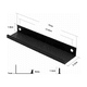 thumbnail image 3 of Kit 15 Cm Jaladera  Bloosom Oculta Perfil L Para Cajon Puerta Negro 15pzs, 3 of 5