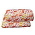 thumbnail image 4 of Orange Foot Rest, Fantasy Watercolor Backdrop with White Hibiscus Blossoms Leaves Aloha Jungle, Non-Slip Backing Ergonomic Memory Foam Leg Support for Office, Yellow Coral White, by Ambesonne, 4 of 5