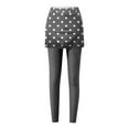 thumbnail image 3 of WREESH Skirted Leggings for Women Polka Dot Printed Athletic Tennis Skirt with Leggings for Yoga Running Workouts Gray, 3 of 5