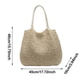 thumbnail image 3 of Women Large Straw Beach Bag Handmade Woven Shoulder Bags Hobo Tote Handbag Purse for Summer, 3 of 4