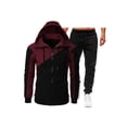 thumbnail image 1 of xiaxaixu Men Leisure Clothes Set, Long Sleeve Hooded Sweatshirt+Solid Color Drawstring Trousers, 1 of 4