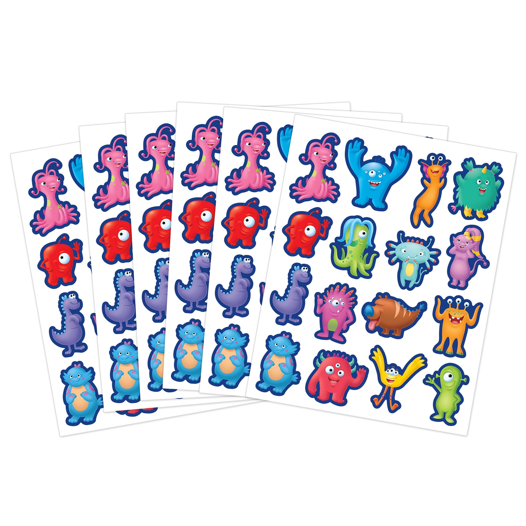 Teacher Created Resources Monsters Stickers, 96 Per Pack, 12 Packs