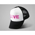 thumbnail image 4 of Love Volleyball - Perfect Gift for Volleyball Fans / Player Trucker Hat Mesh Cap One Size black/white, 4 of 4