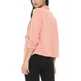 thumbnail image 4 of Women's Elegant Draped Blazer Casual Open Front 3/4 Sleeve Jacket, 4 of 6