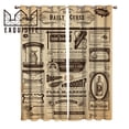 thumbnail image 2 of Old Newspaper Festival Halloween Window Curtains Curtain Lights Living Room Bathroom Kitchen Fabric Decor Kids, 2 of 5