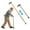 yellow, variant on Clearance Telescopic crutch under $5,Stick Alloy Telescopic Walking Two- Elderly Non-slip For The Aluminum Tools & Home Improvement 1PC