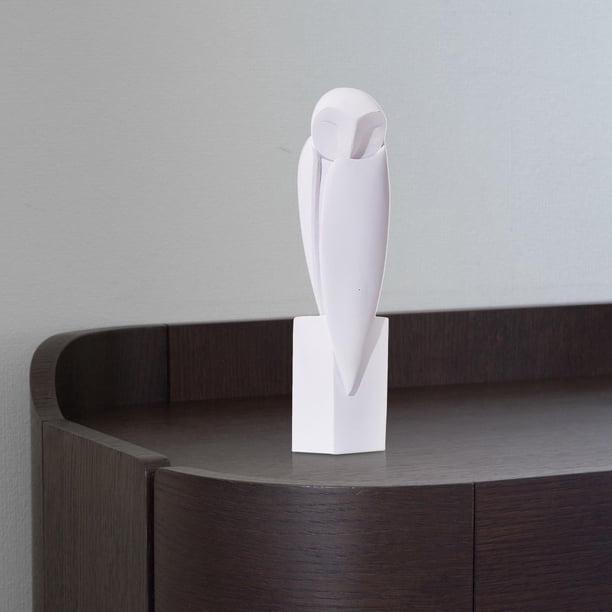 Estatua de búho de resina, estante de arte abstracto, decoración artesanal, estatuilla de búho, escultura de búho para escritorio de oficina, regalo Estilo A Macarena Esculturas de búhos