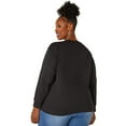 thumbnail image 2 of Ashley Stewart Women's Plus Size Cheers Sequin Embellished Sweatshirt, Black, 2 of 4