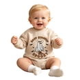 thumbnail image 2 of Baby Bodysuit Long Sleeve Fall Baby Onesie Children's Jumpsuit Casual Long Sleeve Round Neck Romper, 2 of 3