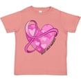 thumbnail image 3 of Inktastic Breast Cancer Awareness- Pink Ribbon Around Heart Boys or Girls Toddler T-Shirt, 3 of 5