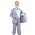 thumbnail image 5 of Boys Tuxedo Set 3pc Satin Peak Lapel Jacket With Matching Vest & Pants Free Shirt & Bow Tie-Modern Fit, 5 of 5