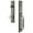 Antique Pewter, variant on Grandeur 849155 Carre Solid Brass Rose Dummy Full Plate "C" Grip Handleset - Nickel