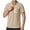 Khaki, variant on Clearance 2025! ZVNAΖH Men's Linen Short Sleeve Shirt Stand Up Collared Half Button Shirt Summer Casual Business Pocket Shirts