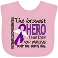 thumbnail image 3 of Inktastic Pancreatic Cancer Bravest Hero I Ever Knew 1 Boys or Girls Baby Bib, 3 of 4