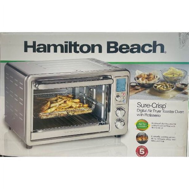 Hamilton Beach Sure Crisp 6-in-1 XL Air Fryer Toaster Oven – French Doors, 0.9 Cu. Ft. Capacity, Bake, Broil, Toast, Air Fry