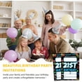 thumbnail image 6 of 21st Birthday Party Invitations for Boys Girls, Blue Glitter Graffiti Party Invitations, 20 Double-Sided Fill-in Invite Cards with Envelopes, 21st Birthday Decorations Supplies, 4x6 Inch-B17, 6 of 6