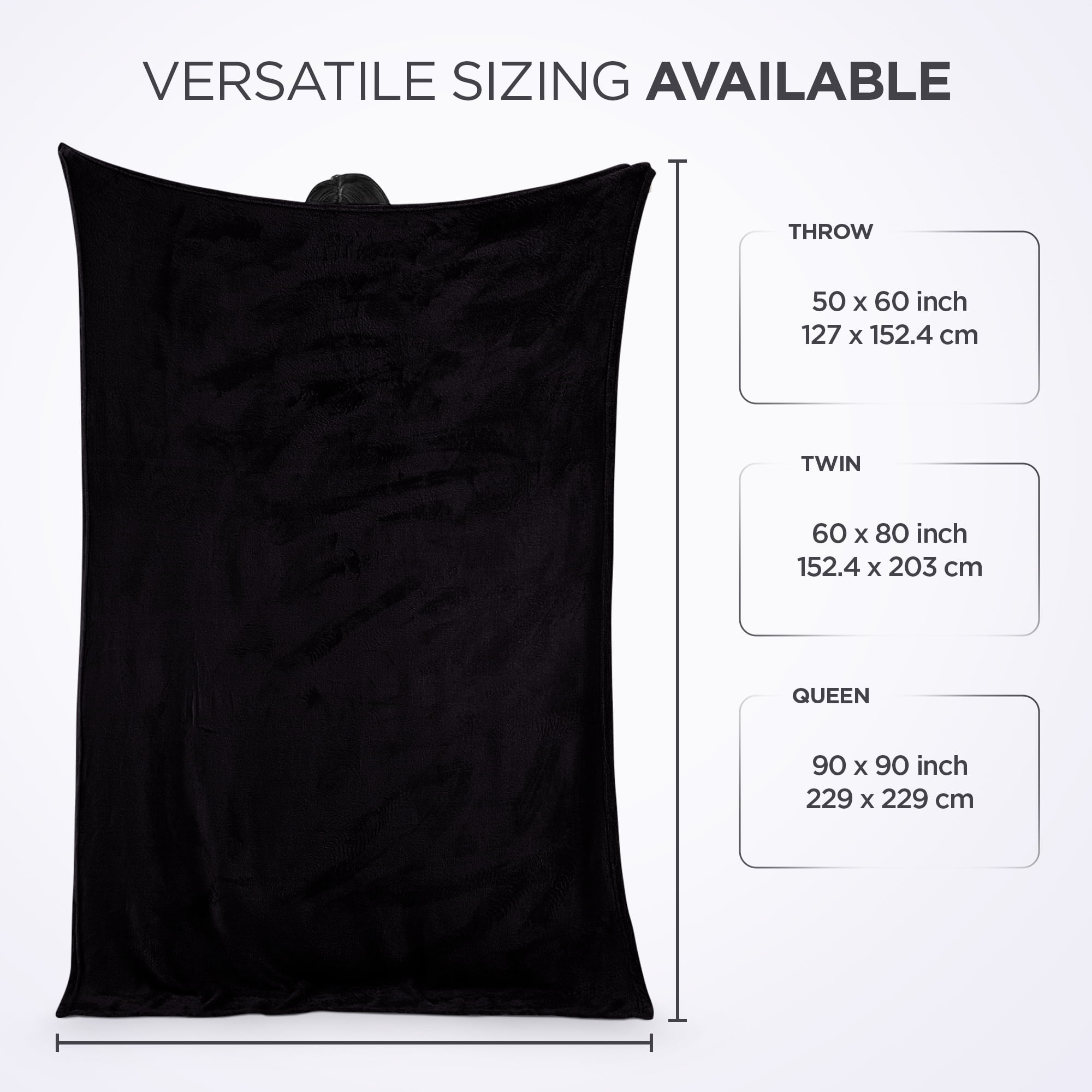 Moonlight20015 Wholesale Fleece Twin Blankets 12-Packs All-Season Soft Plush Throw for Charity, Shelter, & Home Washable, Lightweight & Cozy Black (60"x80")