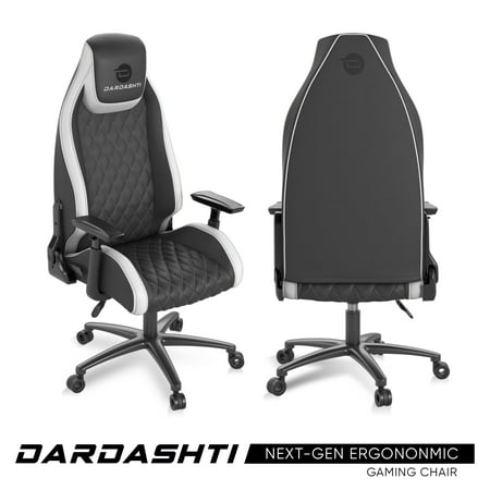 Atlantic Dardashti Gaming Chair - Commercial Grade, Ergonomic in White (78050359)