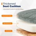 thumbnail image 3 of Ktaxon Office Chair with Chenille Fleece Upholstery, Flip-Top Armrest Desk Chair on Metal Star Base, Adjustable Height & Quiet Casters for Home Study Green, 3 of 8