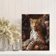 thumbnail image 2 of Qisvanset Framed Canvas Wall Art 12x16 Inch Leopard Floral Cushion Vintage Jungle Wildlife Art, 2 of 5
